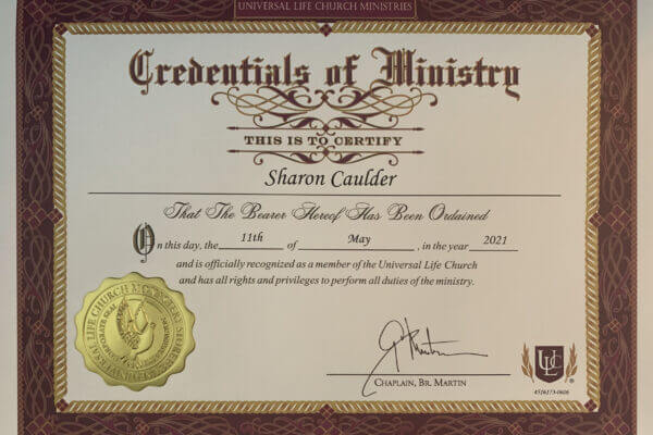 Credentials of Ministry